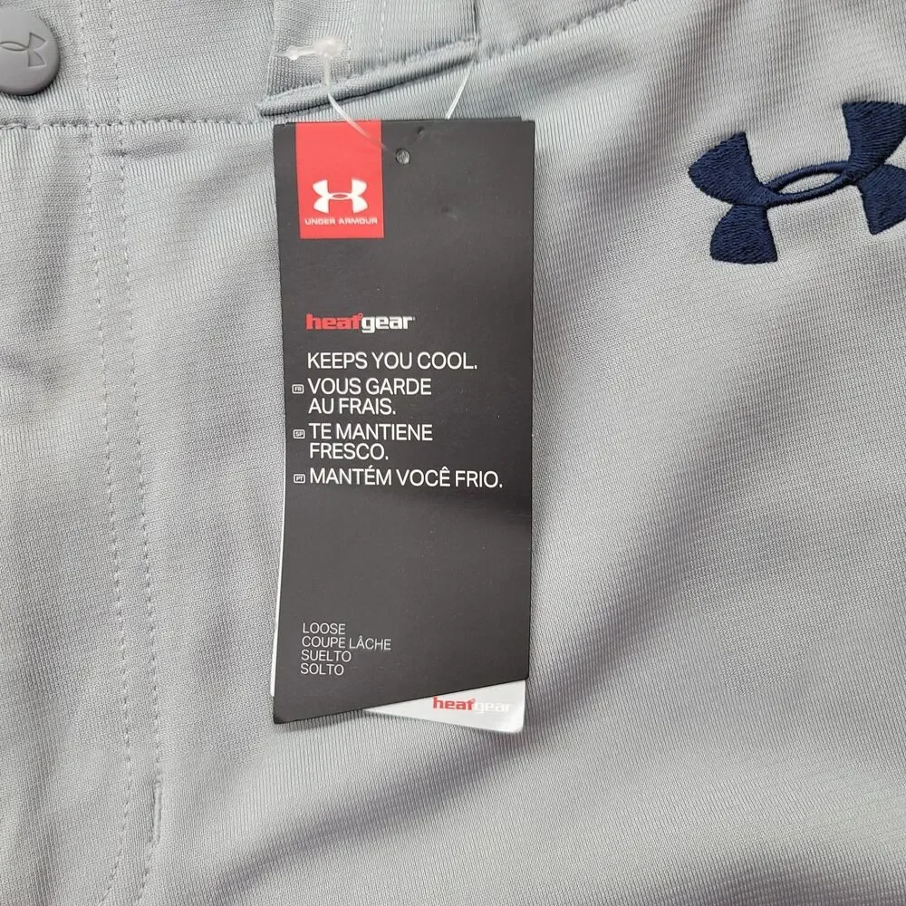 NWT Under Armour Men's Medium Gray Relaxed Fit Baseball Pants Athletic